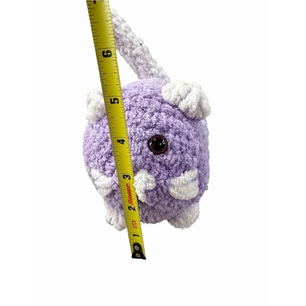 New Handmade Crochet Plushie Cat Kitten light purple white